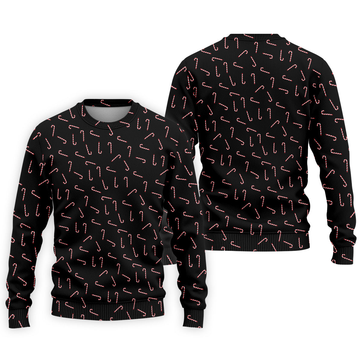 Christmas Candy Cane Golf Tops For Men, Christmas Golf Shirt, Black Golf Polo ShirtGolf Gift For Men
