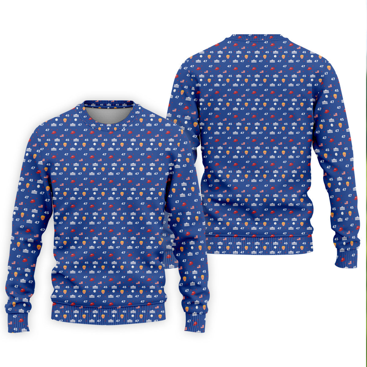 45 47 US Flag Pattern Blue Golf Shirt, Funny Golf Shirt, Golf Shirts For Men, Golf Gift For Men