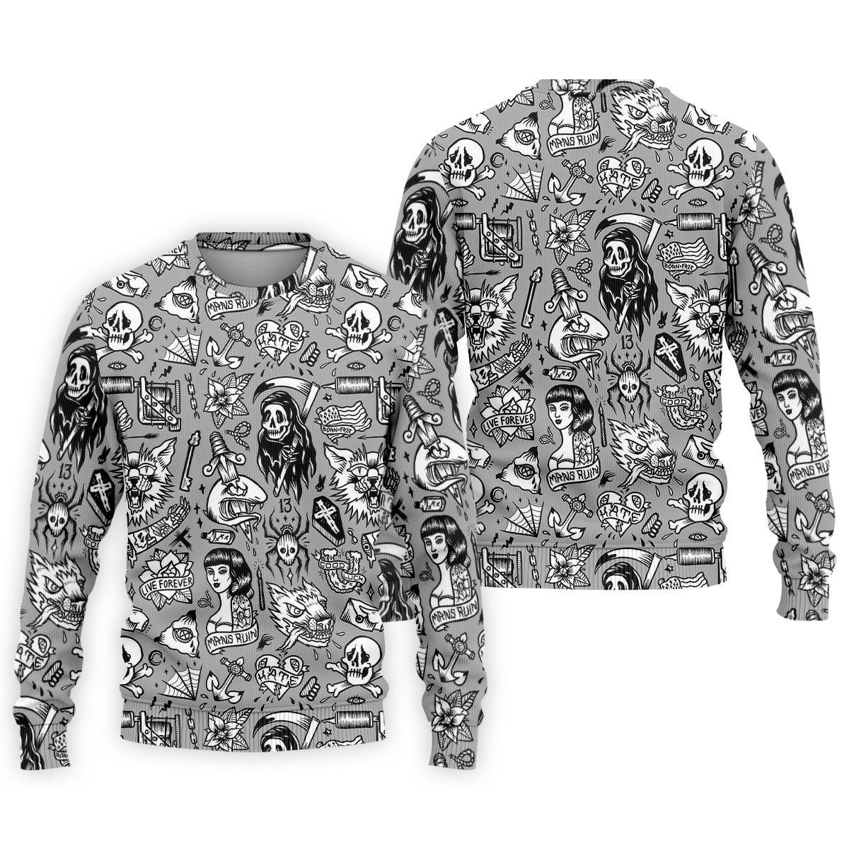 Mans Ruin Horror Theme Hawaiian Golf Shirt, Halloween Vibe Men's Golf Shirt, Polo ShirtFor Men