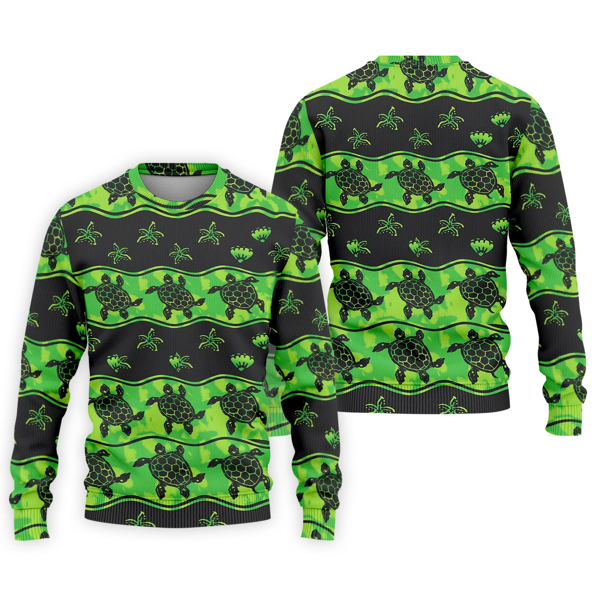 Sea Turtles Sea Creatures Pattern Hawaiian Golf Shirt, Polo Shirtor Men, Golfing Apparel