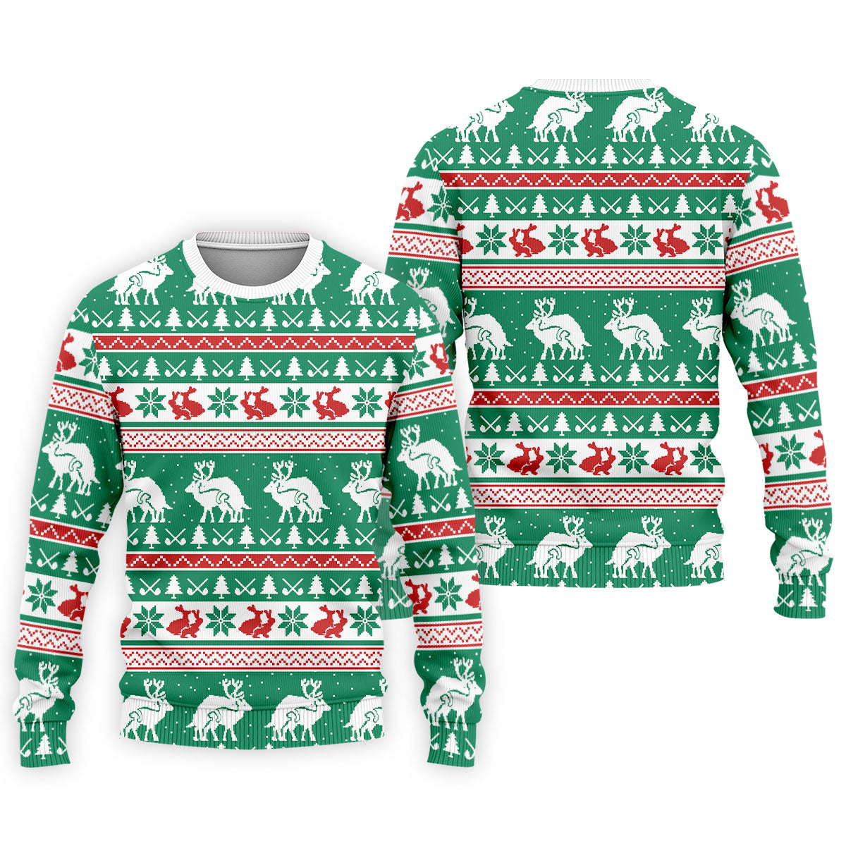 Christmas Festive Reindeer Snowflakes Christmas Golf Shirt, Golf Gift For Men, Golf Shirts For Men