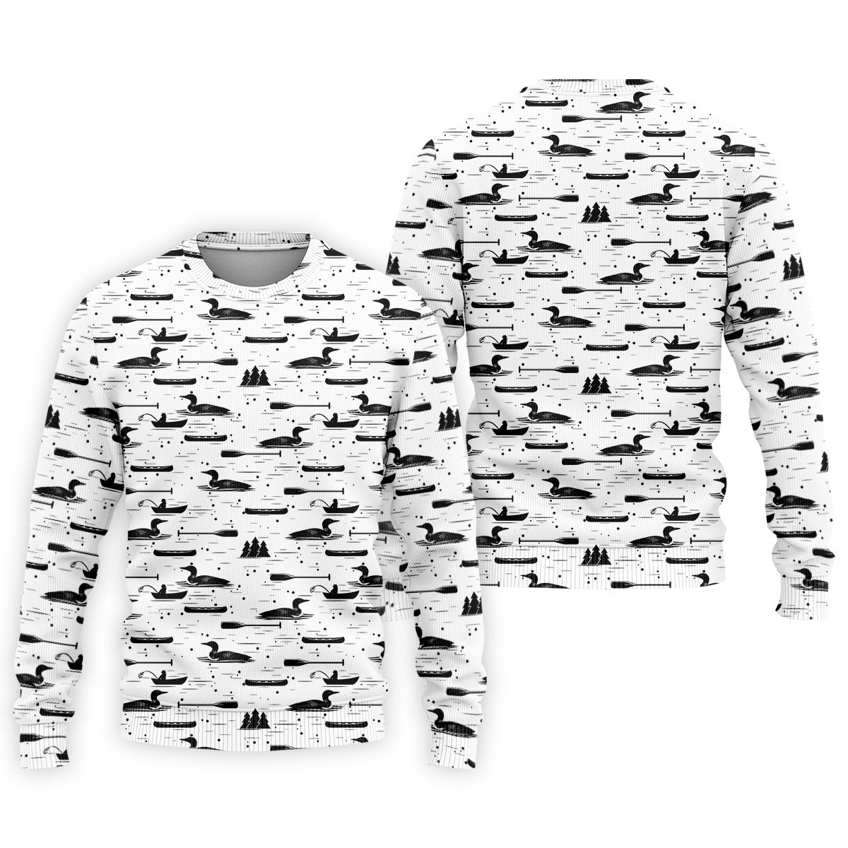 Loon Lake Aquatic Birds Hawaiian Golf Shirt, Men's Golf Shirt, Polo Shirts For Men