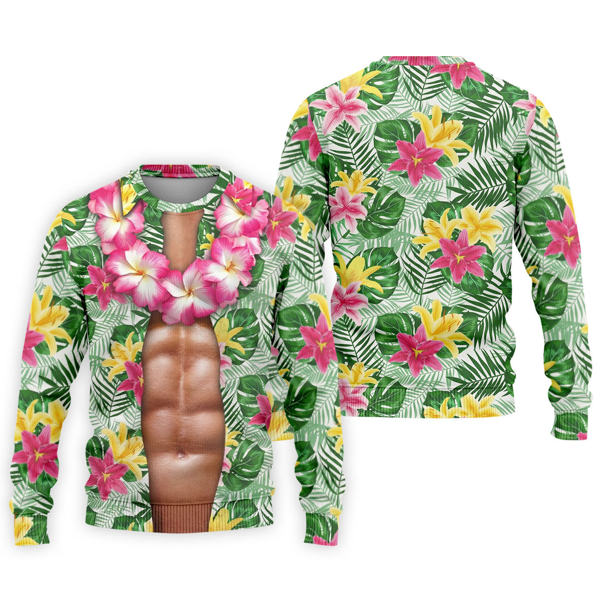 Muscle Costume Hawaiian Golf Shirt, Men's Funny Golf Shirts, Polo ShirtFor Men