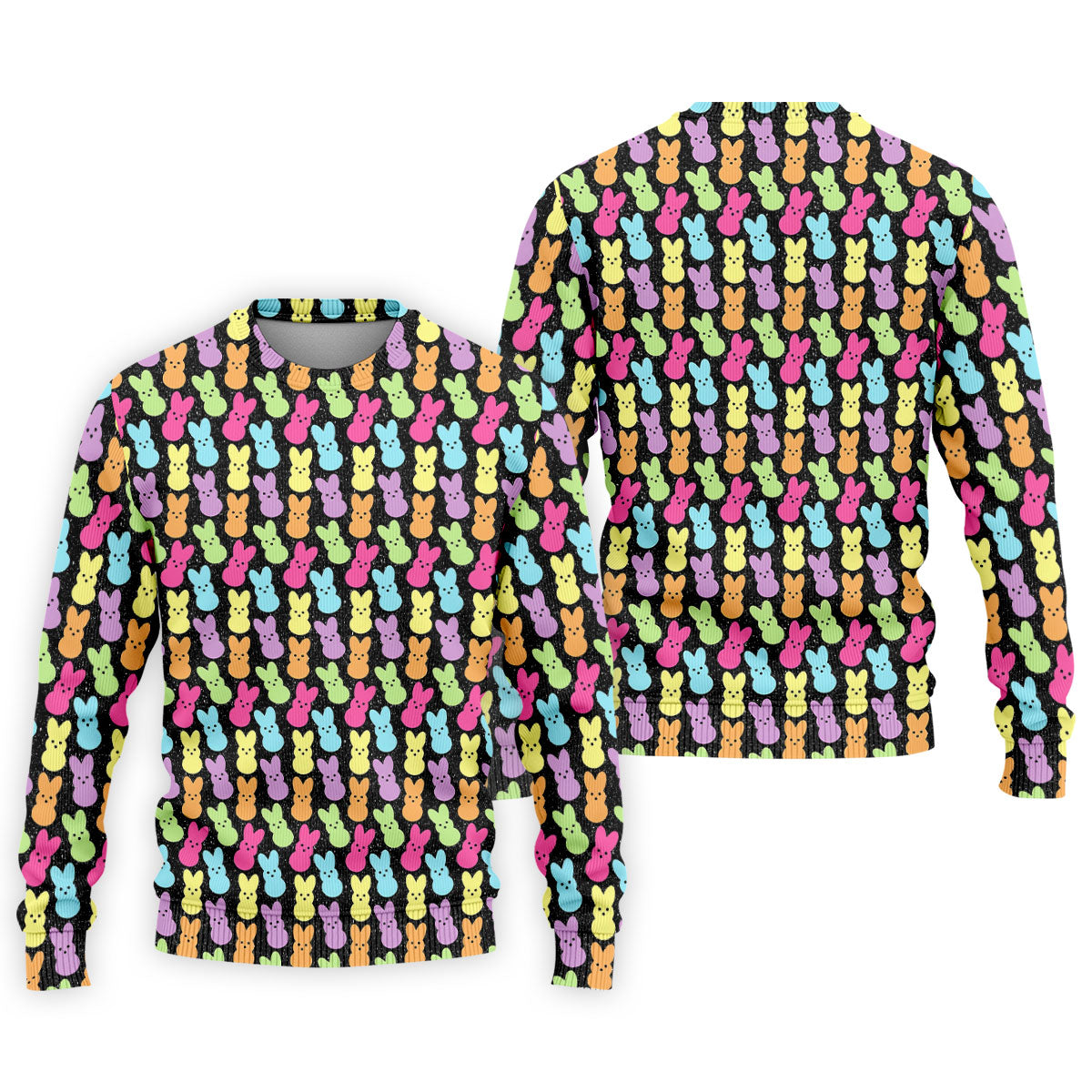Colorful Easter Peeps Black Golf Shirt, Golf Shirts For Men, Cute Golf Outfit, Polo ShirtFor Men