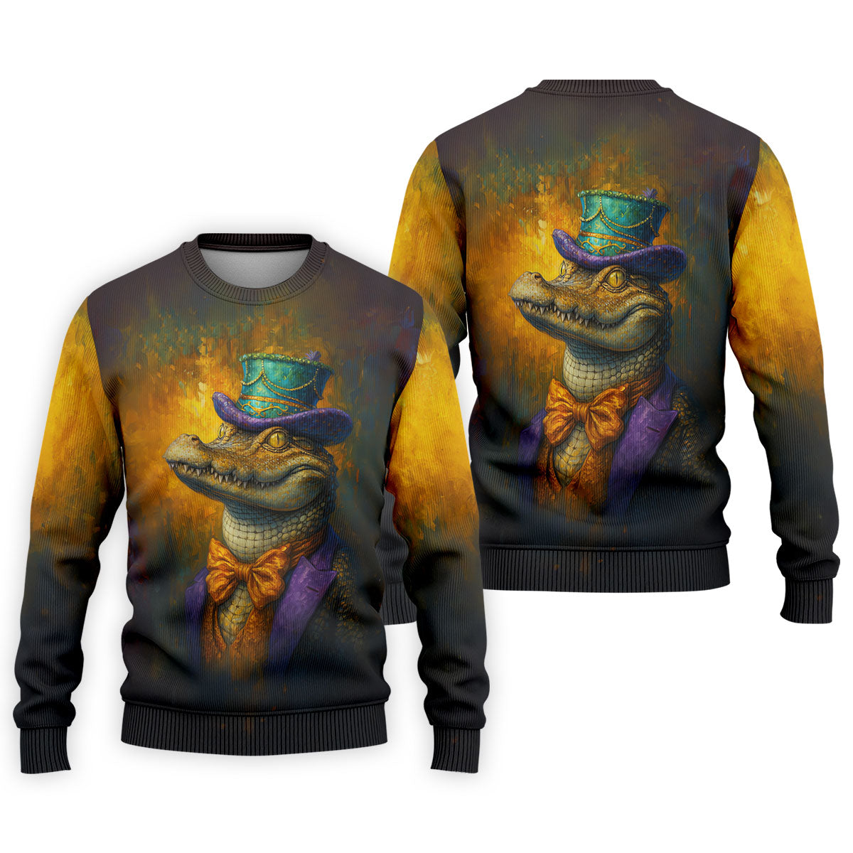 Mardi Gras Aligator Retro Golf Shirt, Golf Tops For Men, Polo ShirtFor Men, Golf Shirts For Men