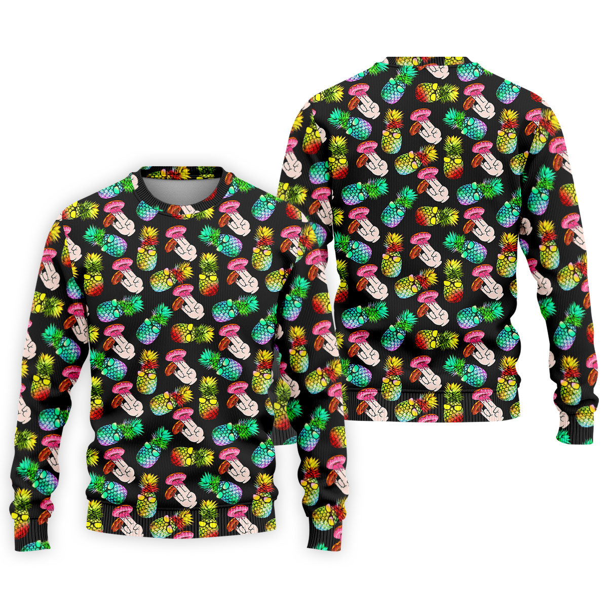 Pineapples Donut Finger Adult Humor Fun Golf Shirts For Men, Golf Polo For Men, Funny Golf Outfits