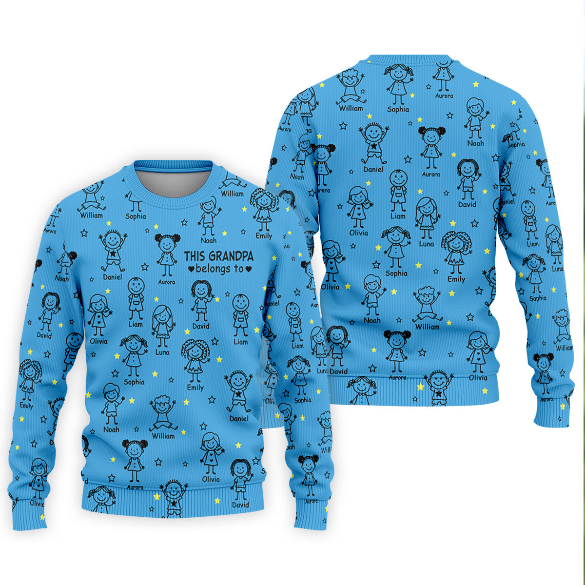 This Grandpa Dad Belongs To Kids Pet Blue Golf Shirt, Polo ShirtFor Men, Golf Gift For Men