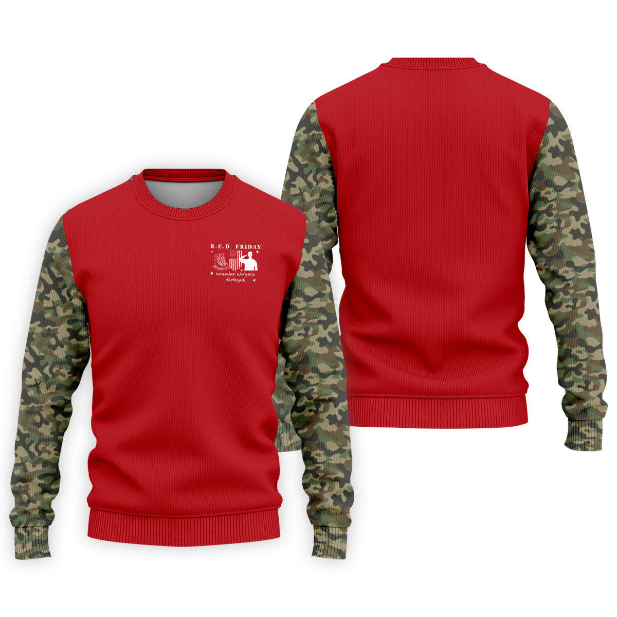 RED Friday Camo Red Patriotic 4th Of July Golf Shirt, 250th Anniversary Golf Shirts For Men