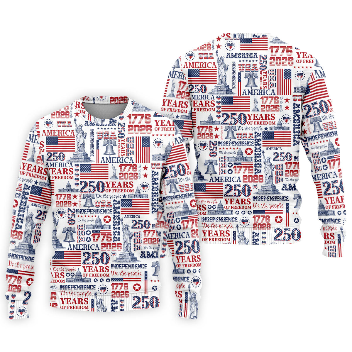 250th Anniversary USA 1776-2026 Retro Golf Shirt, Golf Tops For Men, 4th Of July Golf Shirts For Men