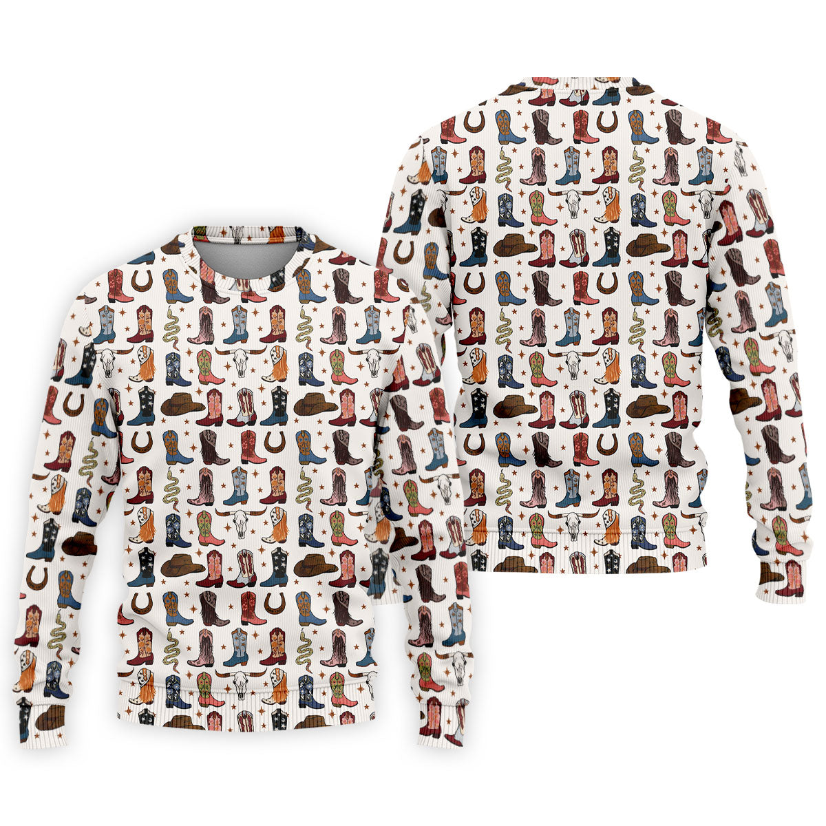 Western Cowboy Boots Horseshoes Pattern Retro Golf Shirt, Polo Shirt Men, Golf Shirts For Men