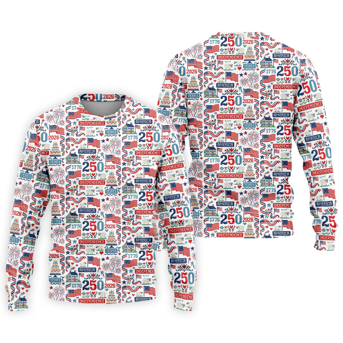America Independence 250 Years White Golf Shirt, Patriotic 4th Of July Golf Shirts For Men