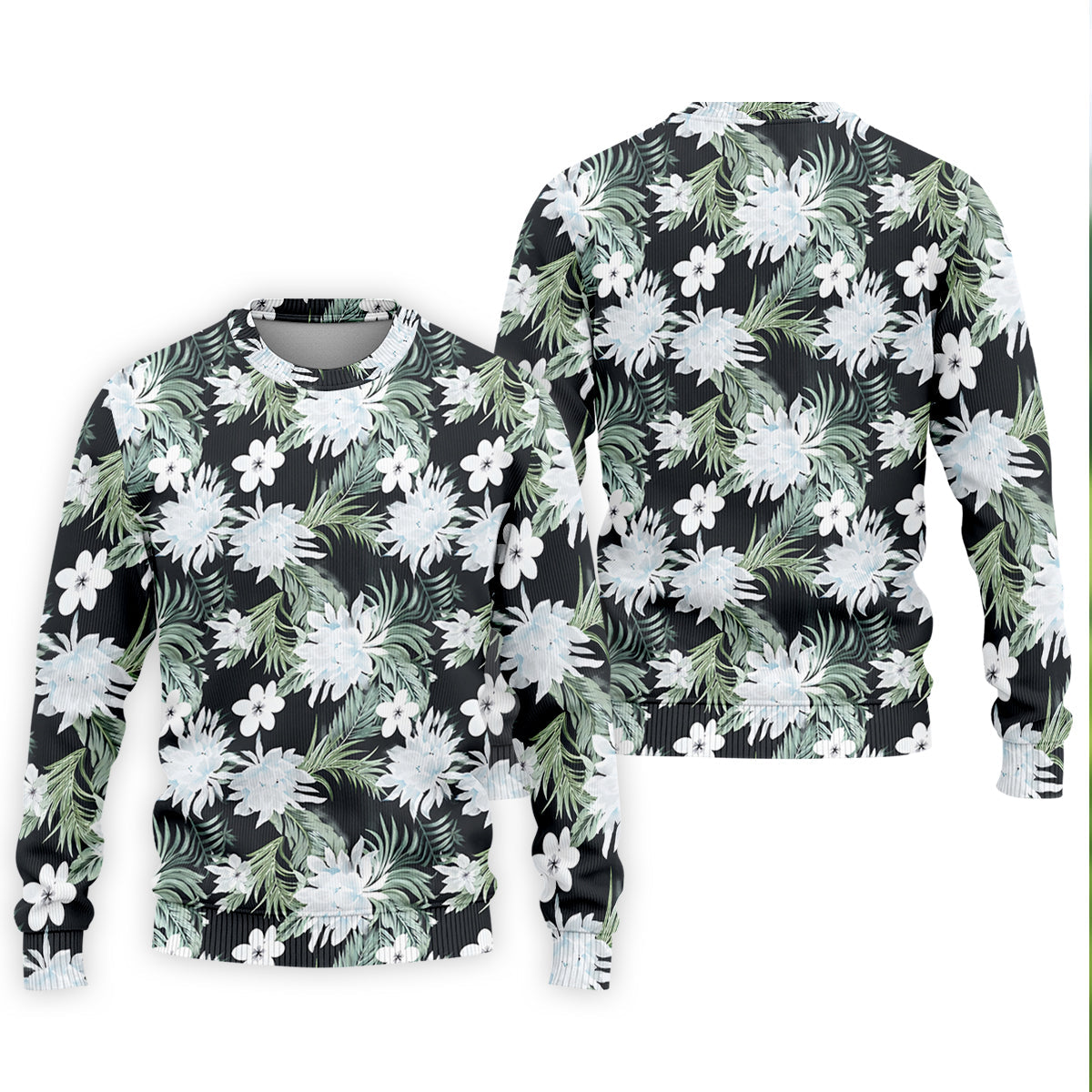 White Flower Tropical Hawaiian Vibe Golf Tops For Men, Golf Shirts For Men, Golf Gift For Men