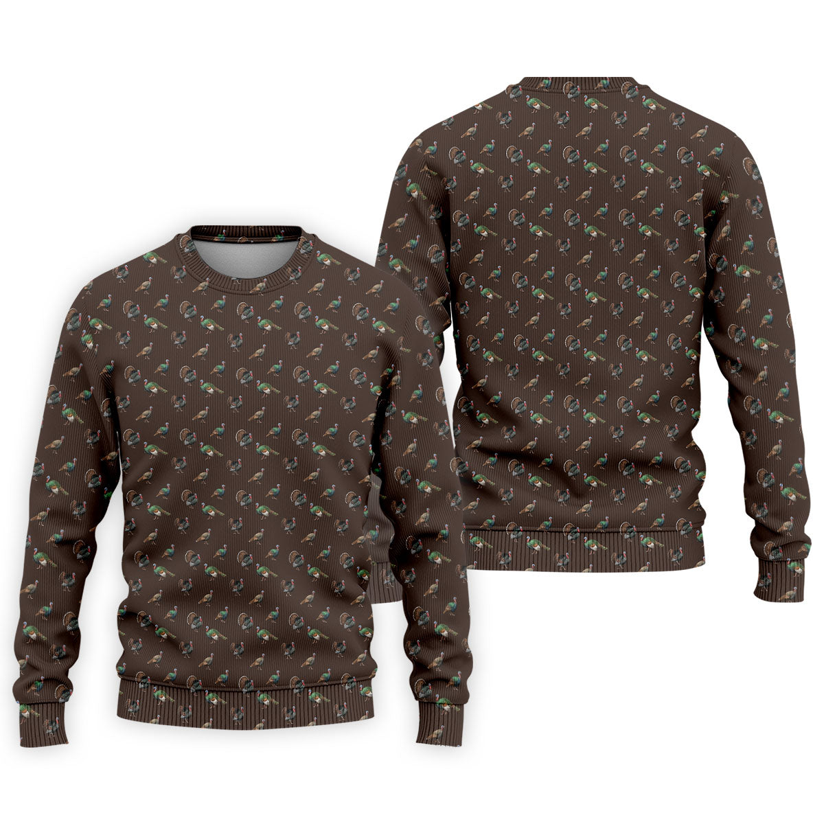 Turkey Hunting Seamless Pattern Funny Golf Shirts, Father's Day Golf Shirt, Golf Gift For Dad