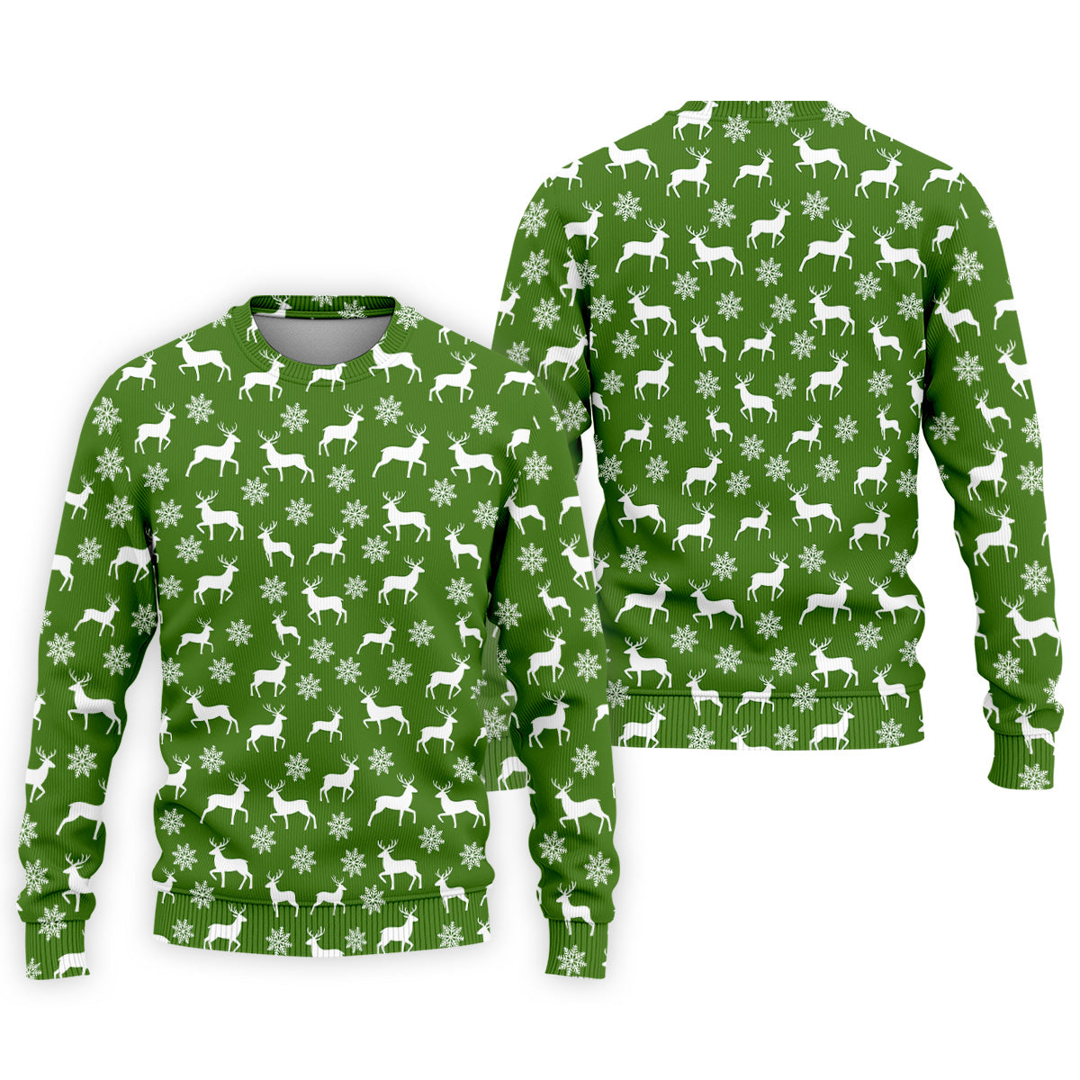 Reindeer Christmas Green Golf Shirt, Christmas Golf Shirt, Polo ShirtFor Men, Golf Shirts For Men