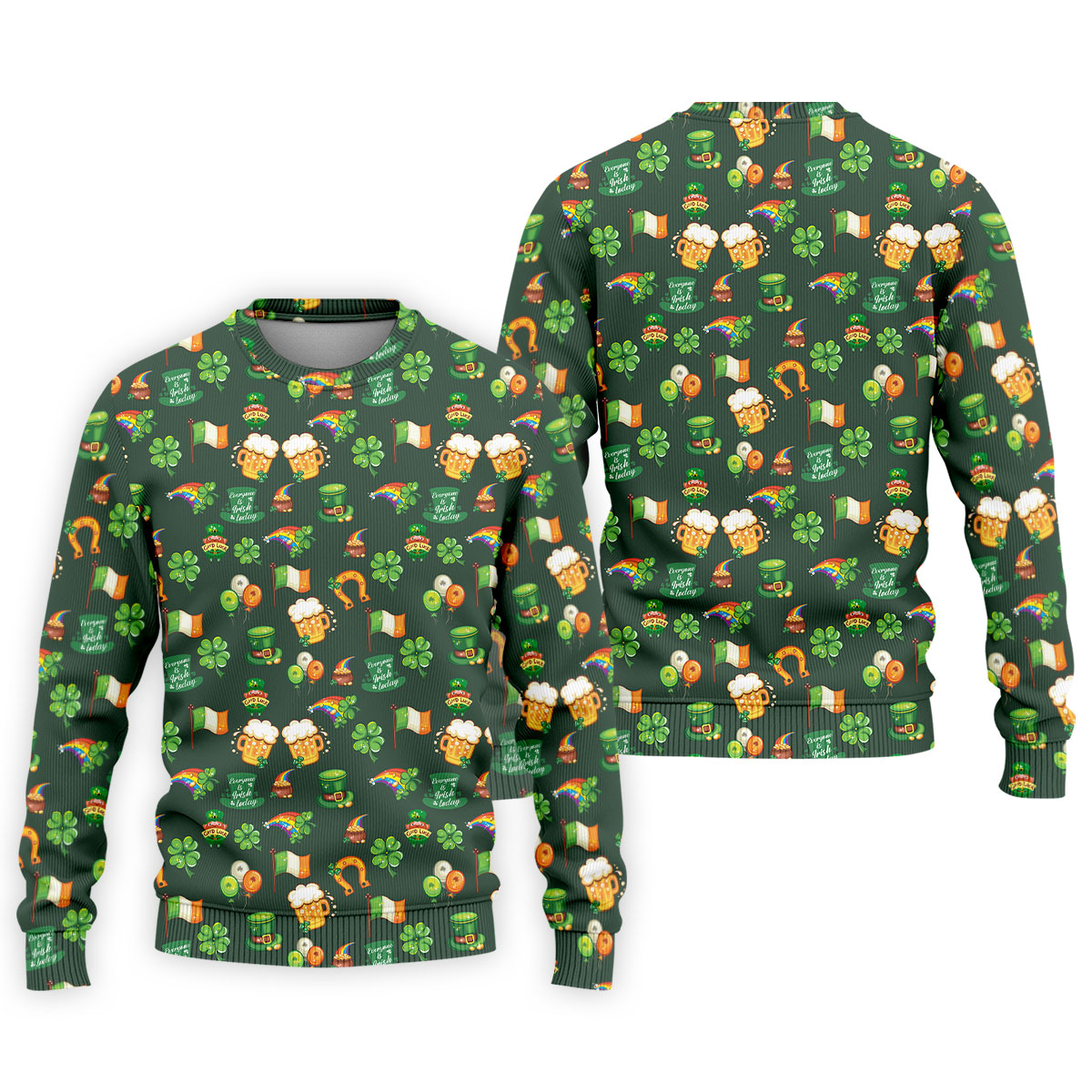Everyone Is Irish Today Shamrock St Patrick's Day Dark Green Golf Shirt, Polo ShirtFor Men, Golf Shirts For Men
