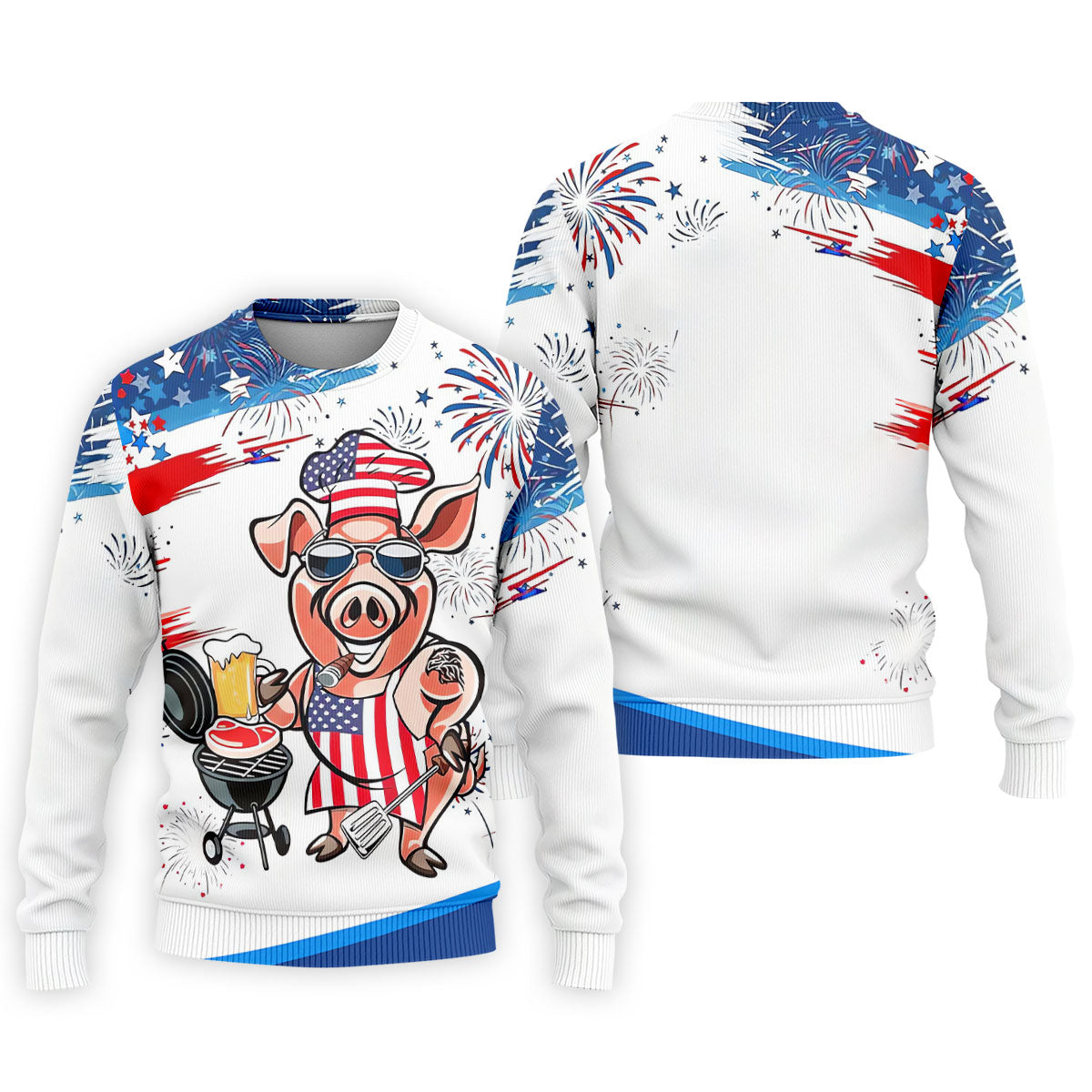 Patriotic American Flag Funny BBQ 250th Anniversary Polo Shirt Men, Golf Shirts For Men