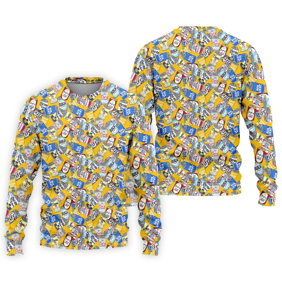 American Beer Cans Yellow Golf Shirt, Golf And Beer Polo ShirtFor Men, Golf Shirts For Men