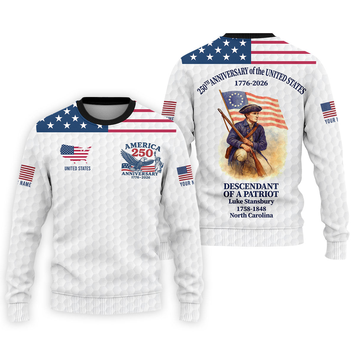 Descendant Of A Patriot Golf Tops For Men, America 250th Anniversary Golf Shirt, Polo Shirt Men
