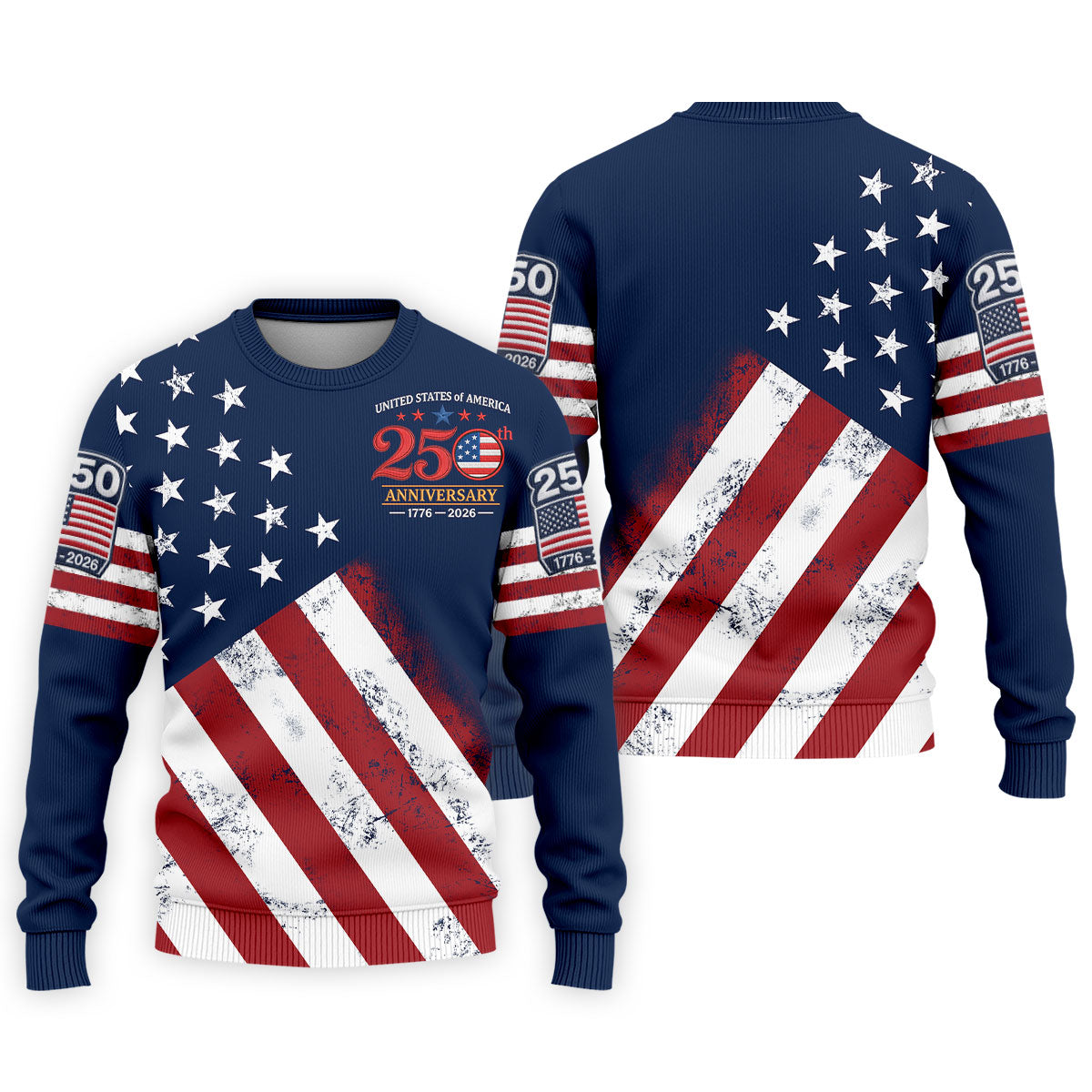 USA 250th Anniversary American Flag Men Golf Shirt, 4th Of July Polo ShirtFor Men