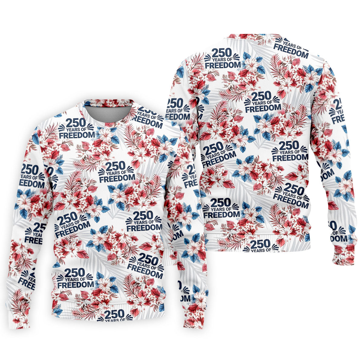 250 Years Of Freedom Tropical Vibe Retro Golf Shirt, Golf Tops For Men, 4th Of July Golf Shirts For Men