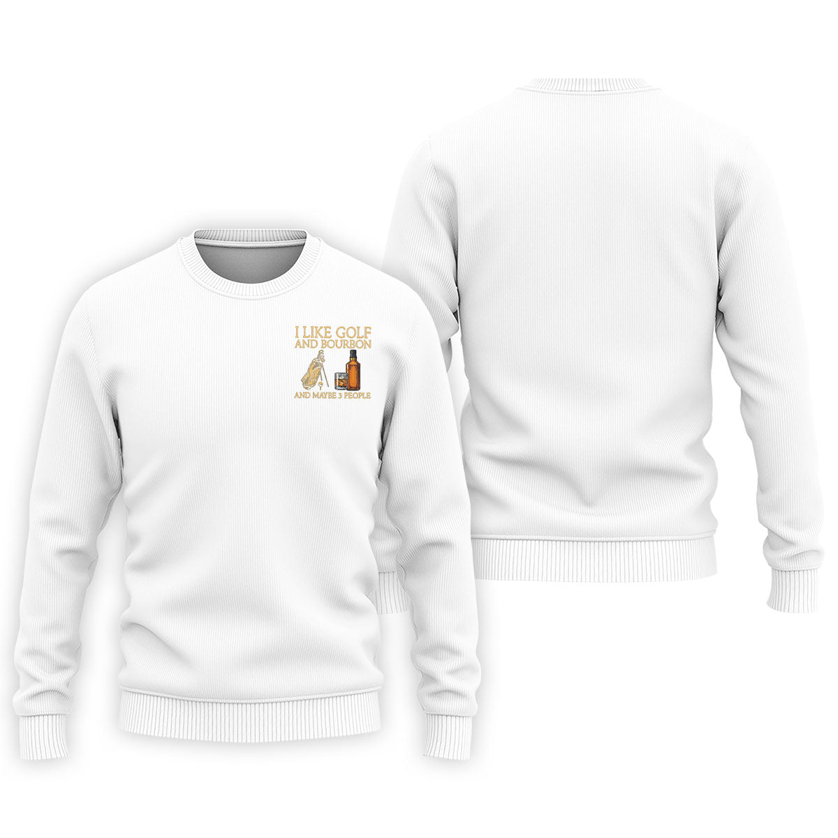 I Like Golf And Bourbon White Golf Shirt, Golf And Whiskey Golf Shirts For Men, Men's Funny Golf Shirts