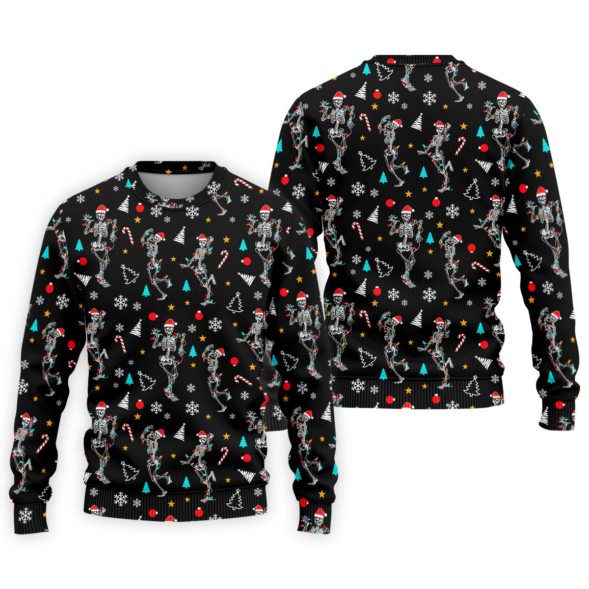 Skeleton Christmas Fun Golf Shirts For Men, Christmas Golf Shirt, Polo ShirtFor Men, Cool Golf Gift