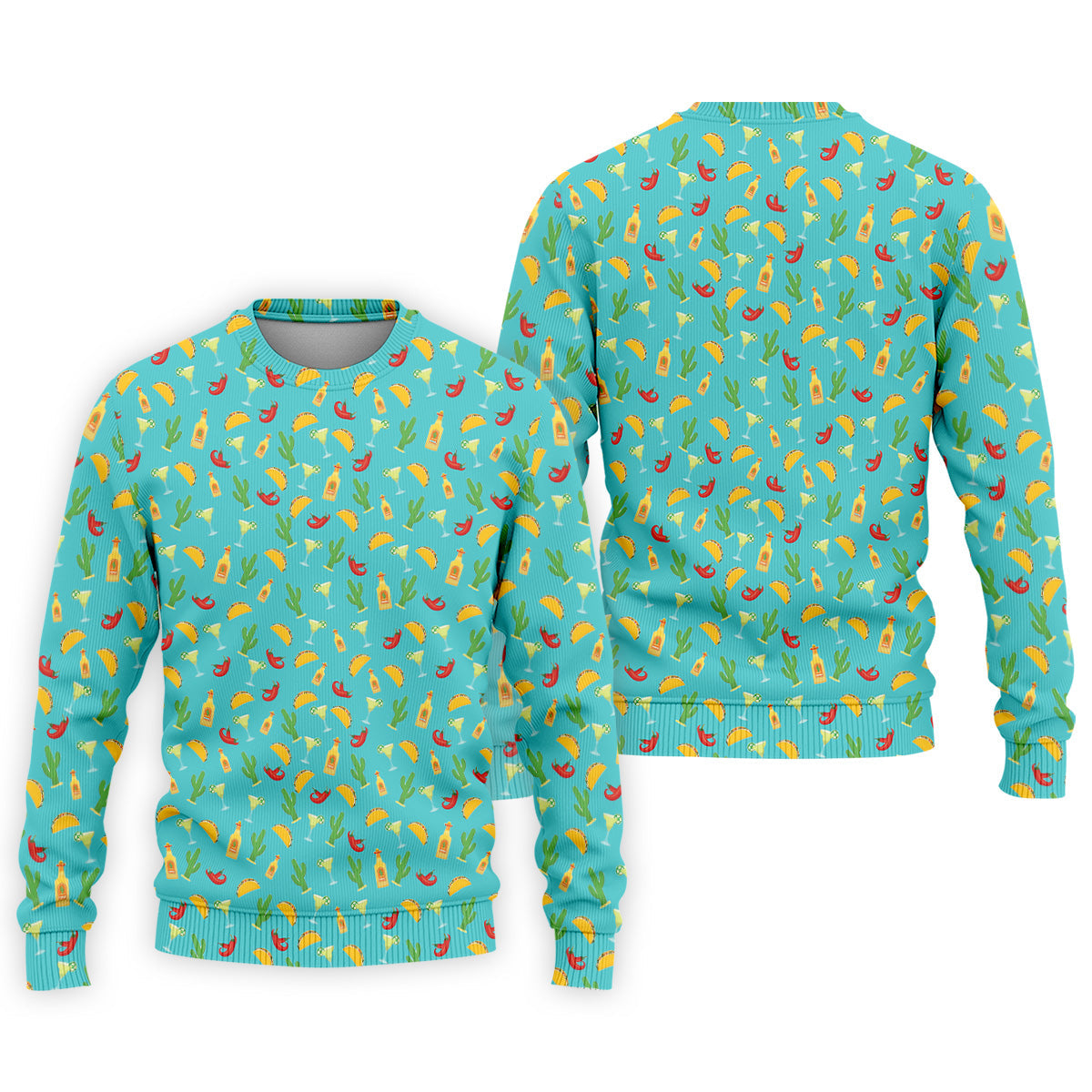 Tropical Vibe Hawaiian Pattern Turquoise Golf Shirt, Golf Tops For Men, Golf Gift For Men