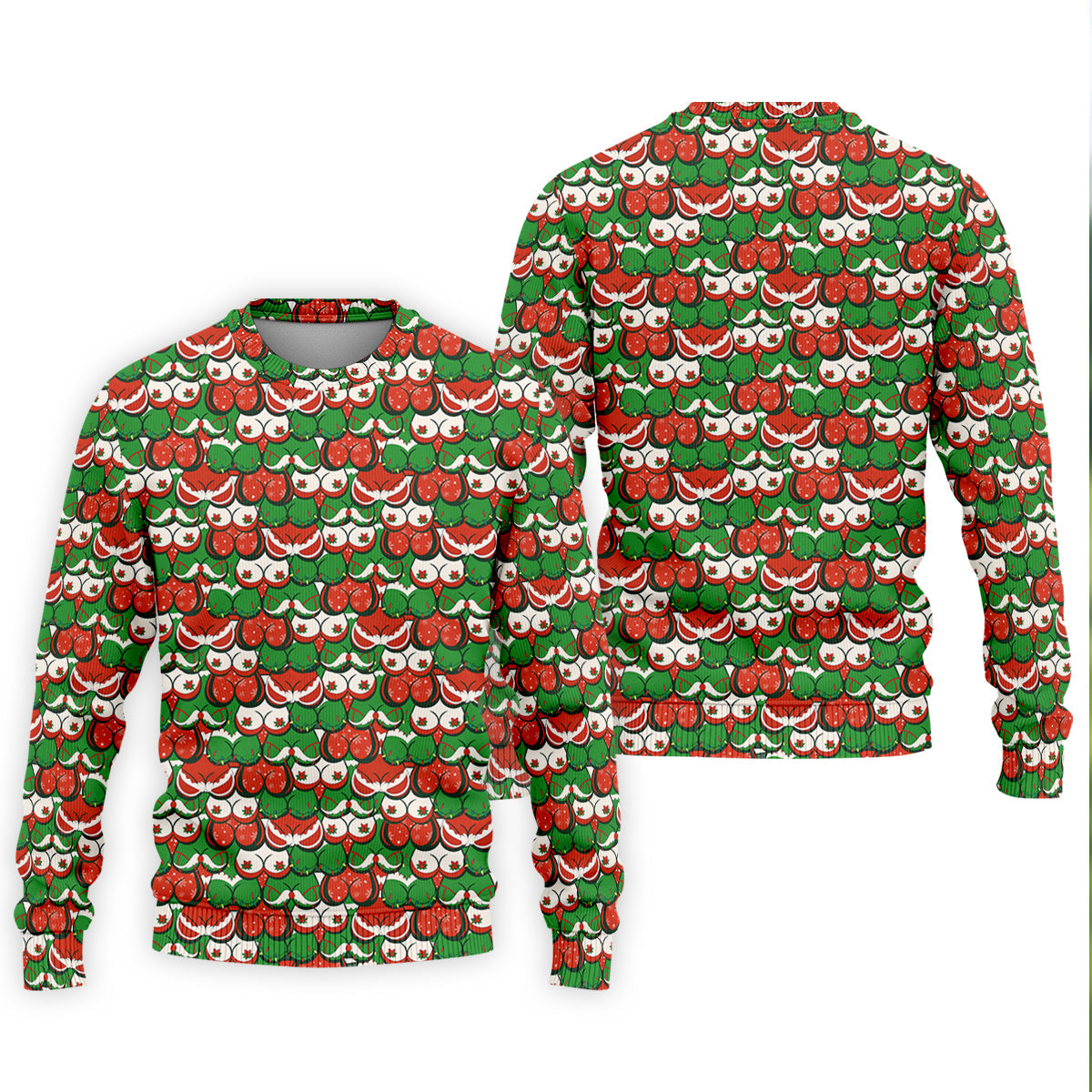 Funny Christmas Red And Green Men's Golf Polo Shirtristmas Golf Shirt, Cute Golf Outfit, Golf Gift For Men