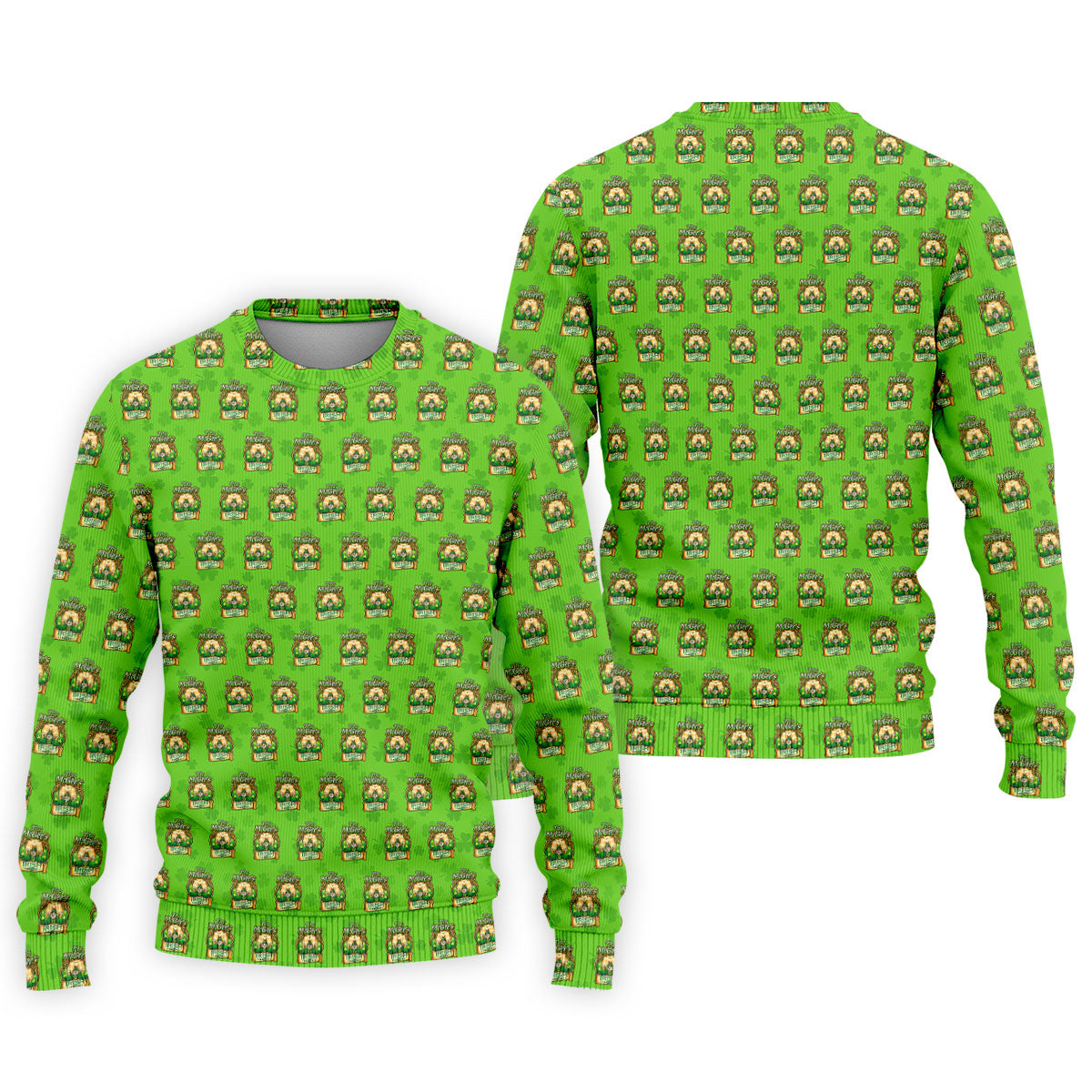 Green St Patrick's Day Funny Adult Shamrock Golf Shirt, Polo ShirtFor Men, Golf Shirts For Men