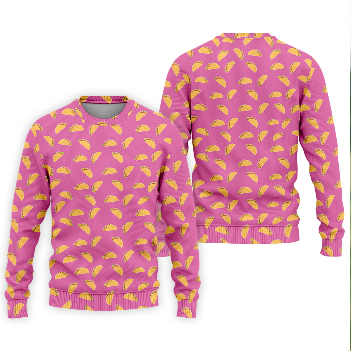 The Pink Taco Seamless Pattern Golf Tops For Men, Polo Shirt Men, Golf Shirts For Men