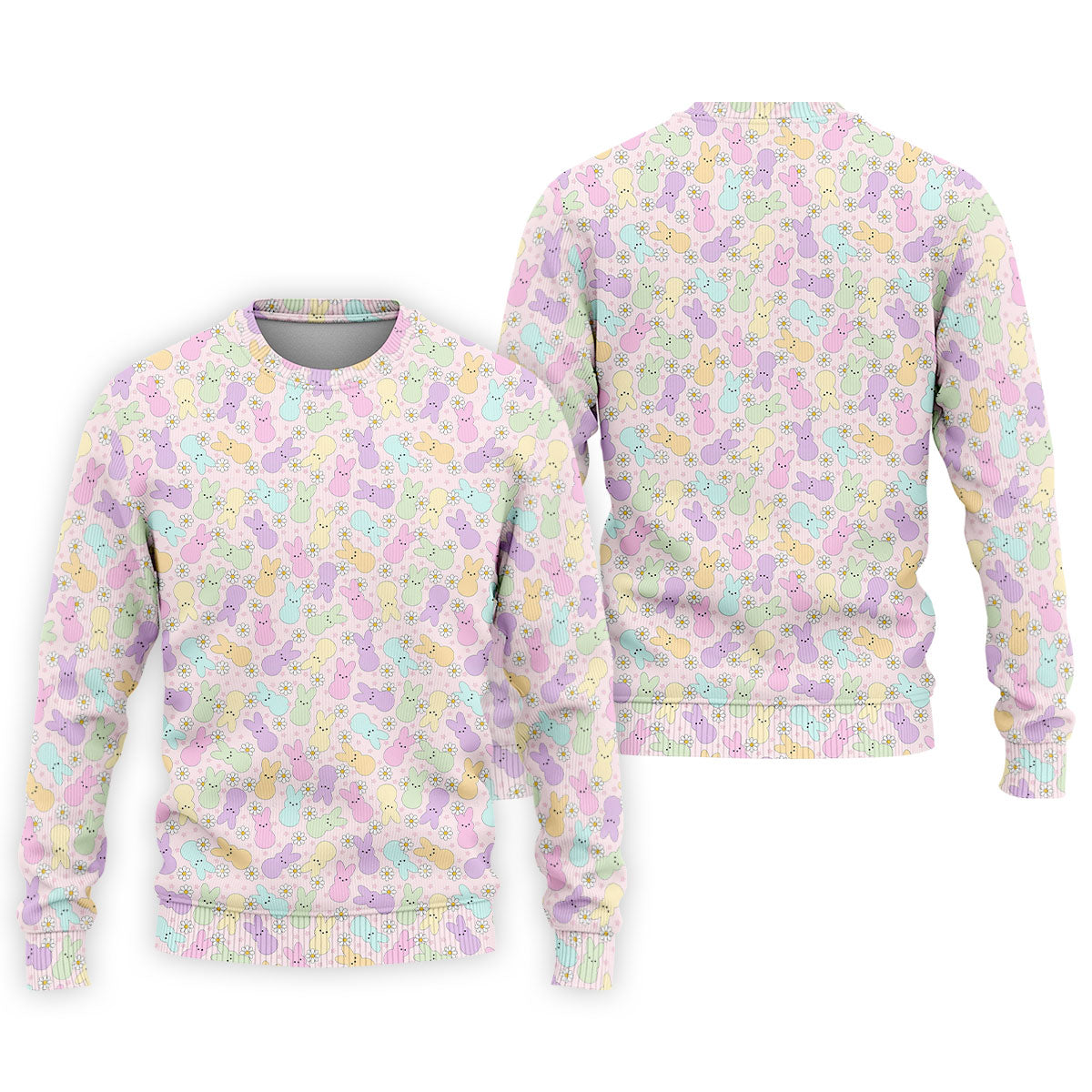Easter Bunny Seamless Pattern Golf Shirts For Men, Men's Funny Golf Shirts, Cute Golf Outfit, Polo ShirtFor Men