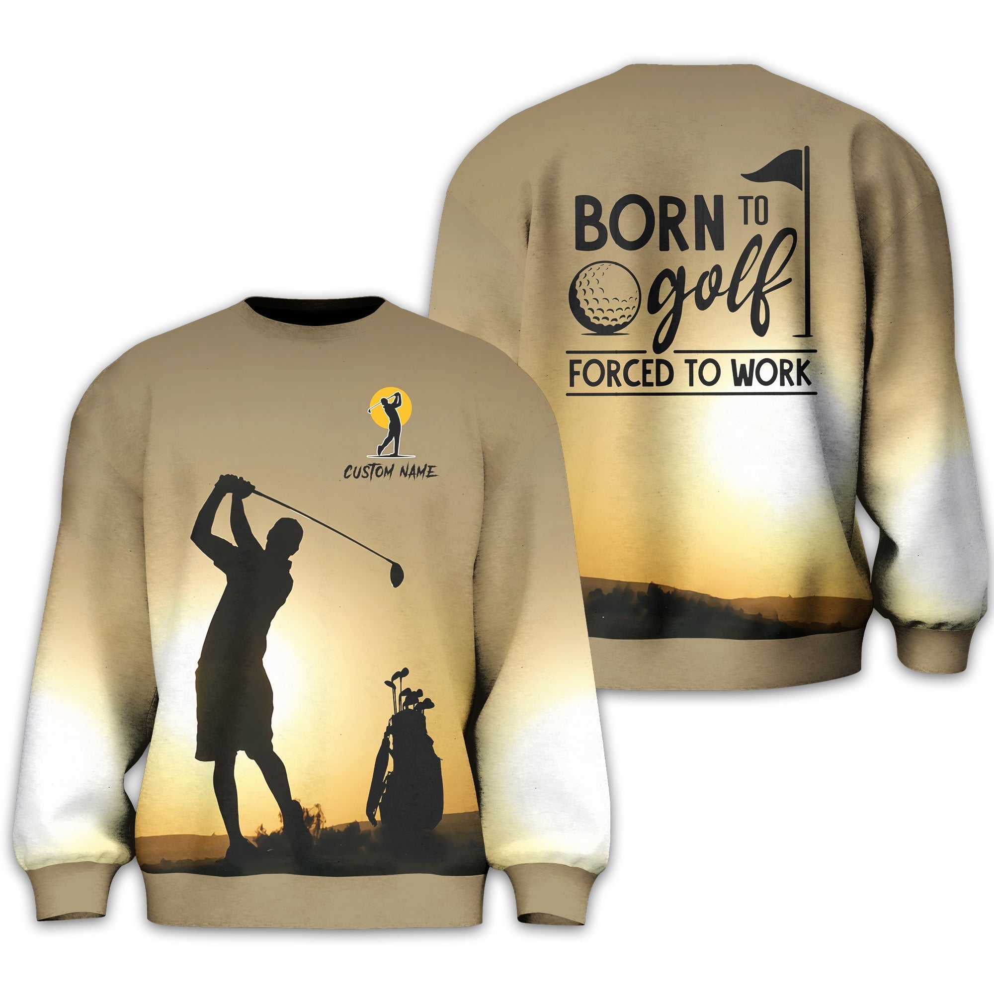 Born To Golf Forced To Work Custom Golf Polo ShirtGolf Shirt, Gift For Golfers