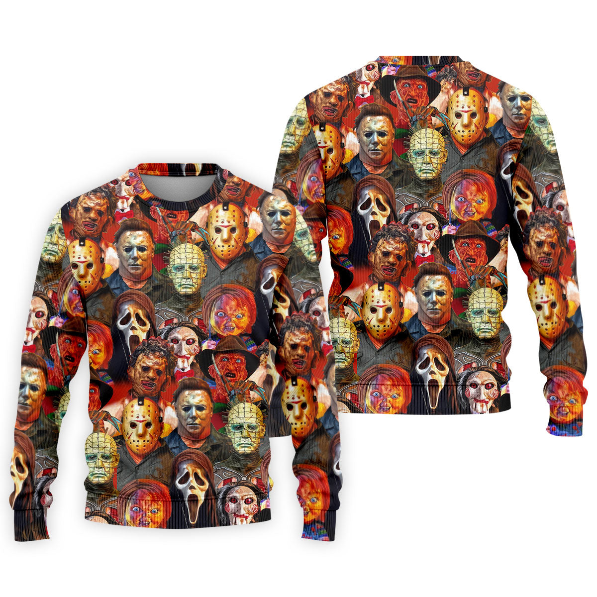 Horror Movie Characters Golf Tops For Men, Halloween Golf Shirt, Unique Gift For Golfer, Polo ShirtFor Men