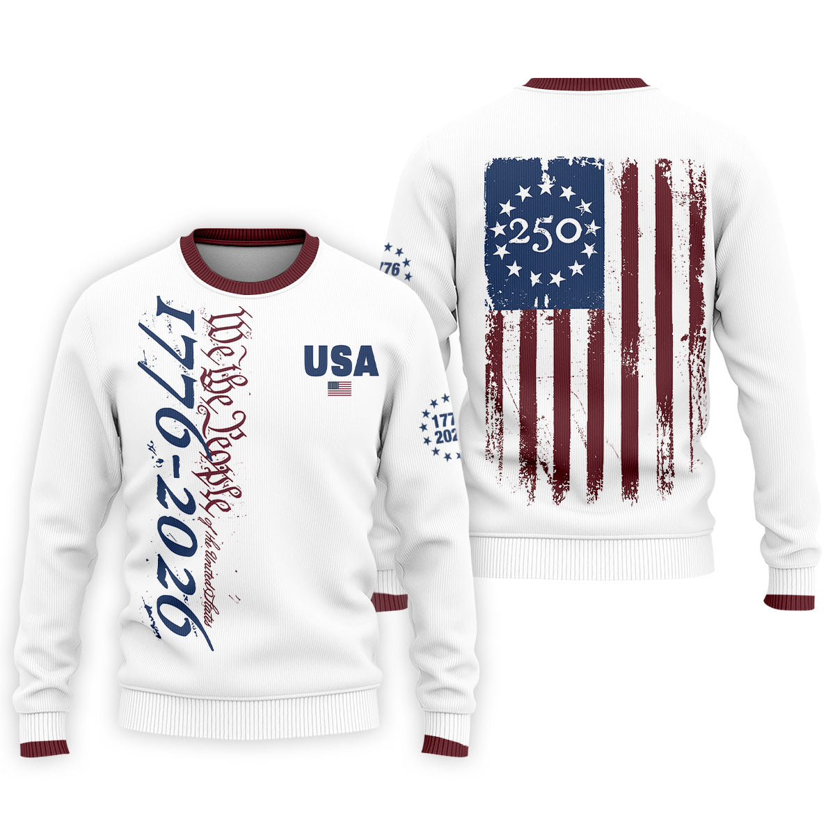 USA 250th Anniversary Long Sleeve Shirt, Independence Day Apparel, Hooded Jumper 4th Of July Gift