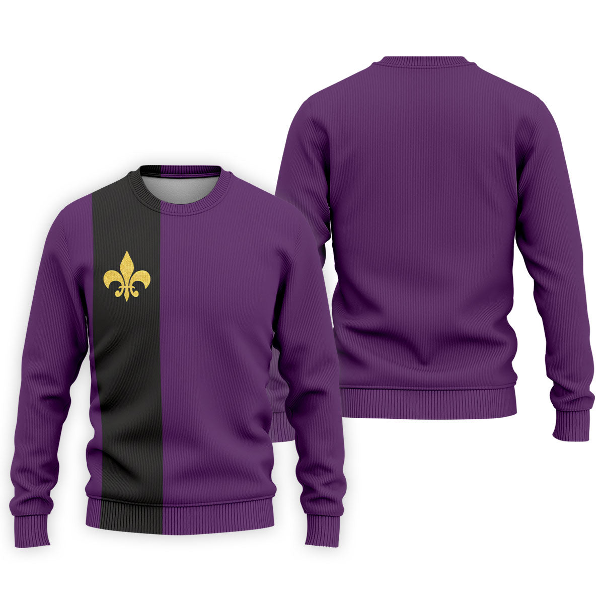 Mardi Gras Fleur De Lis Black Vertical Stripe Purple Golf Shirt, Polo ShirtFor Men, Golf Shirts For Men