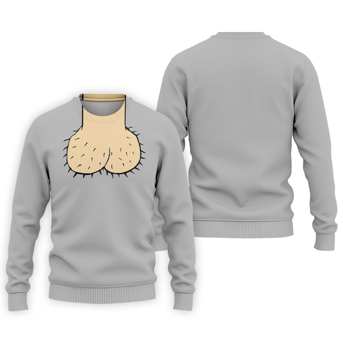 Gray Funny Dickhead Faux Chest Golf Shirt, Mens Golf Polo, Printed Golf Shirts