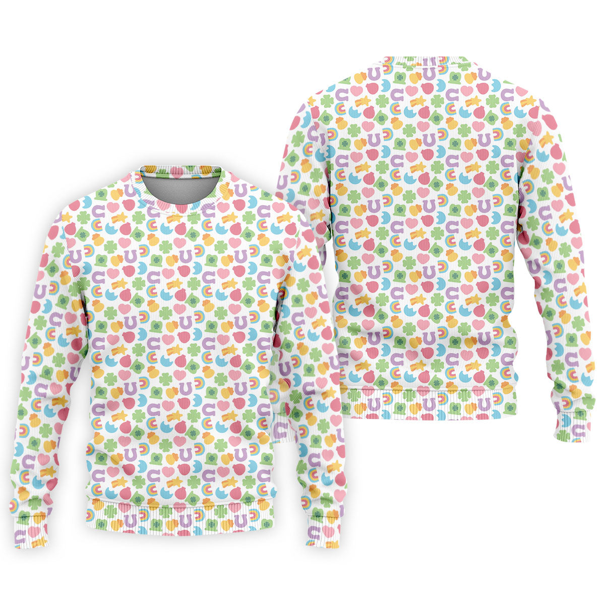 St Patrick's Day Lucky Charms White Golf Shirt, Cute Golf Outfit, Polo Shirt Men, Golf Shirts For Men