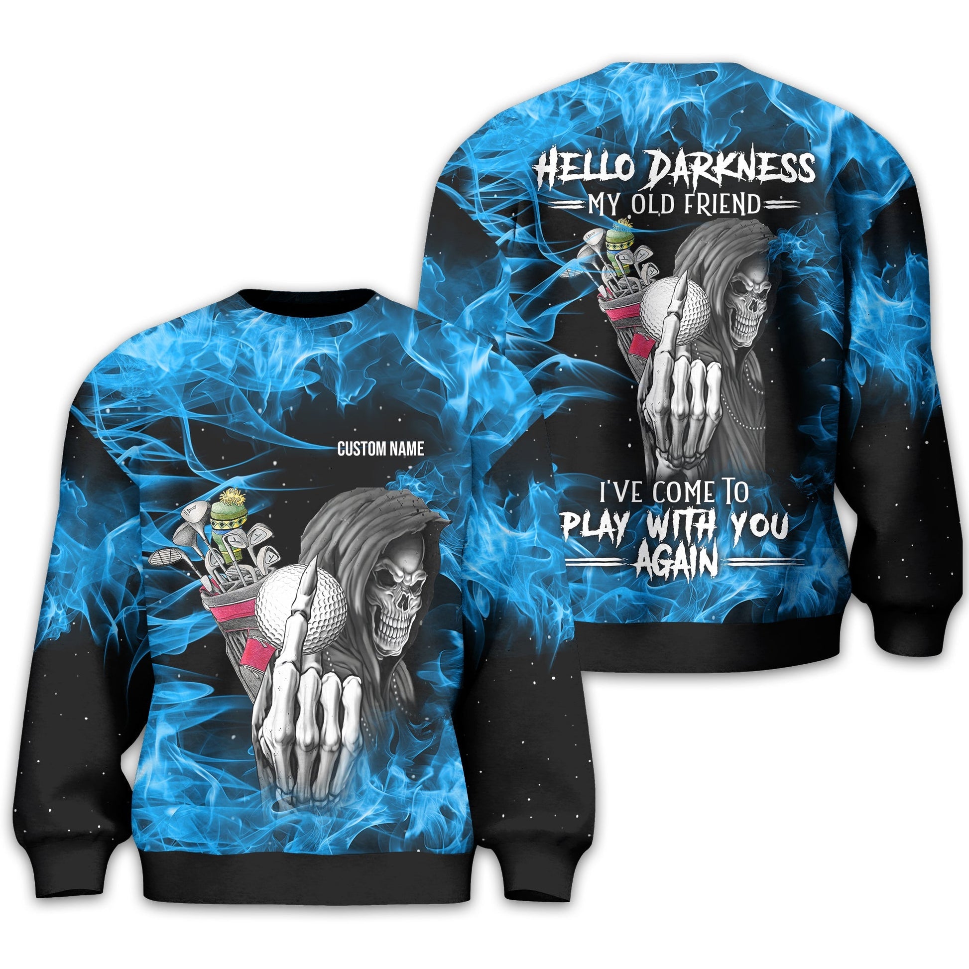 Hello Darkness My Old Friend Personalized Golf Polo ShirtGolf Shirt For Men, Gift For Golfers