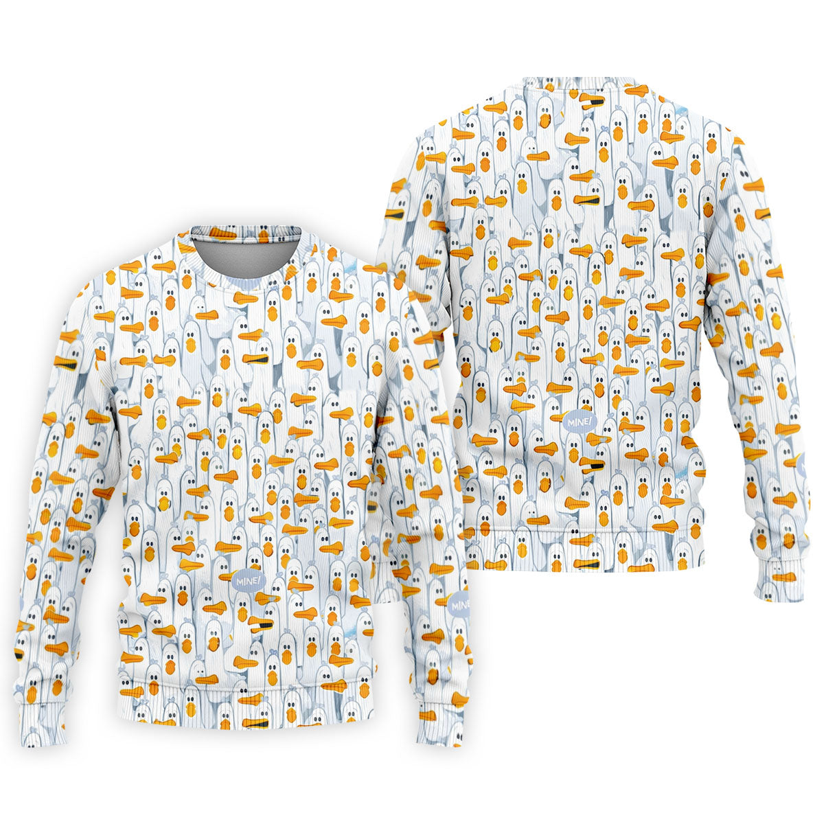 Mine Mine Mine Golf Shirt, Funny Seagull Beach Pattern, Golf Shirt For Men