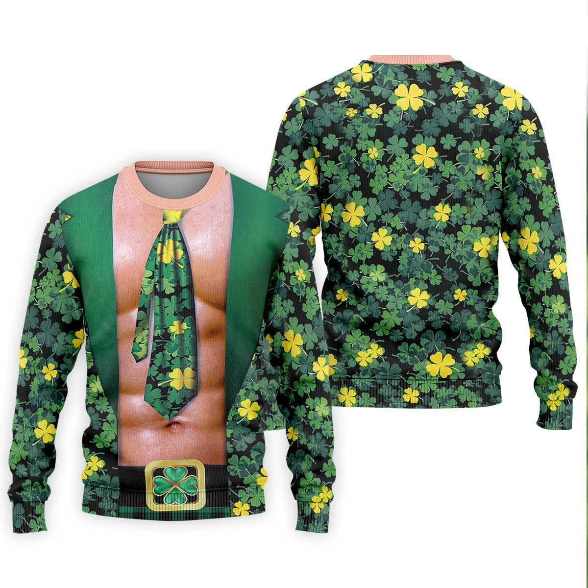 Funny St Patrick's Day Shamrock Golf Shirt, Golf Tops For Men, Polo ShirtFor Men, Golf Shirts For Men
