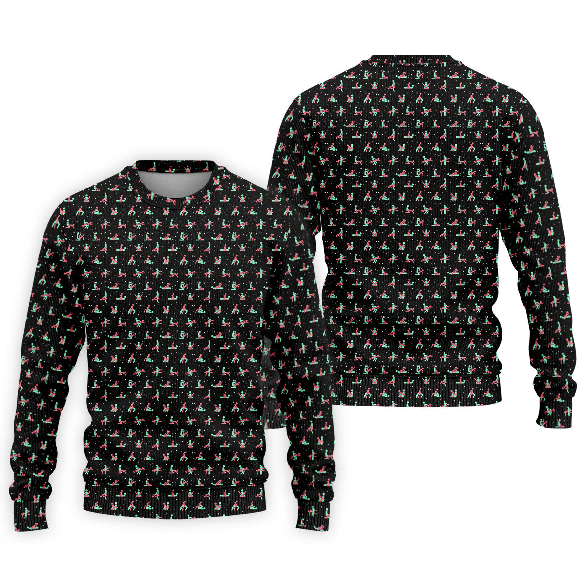 Naughty Couple Snow Pattern Christmas Golf Shirt, Fun Golf Shirts For Men, Golf Gift For Him, Polo ShirtFor Men