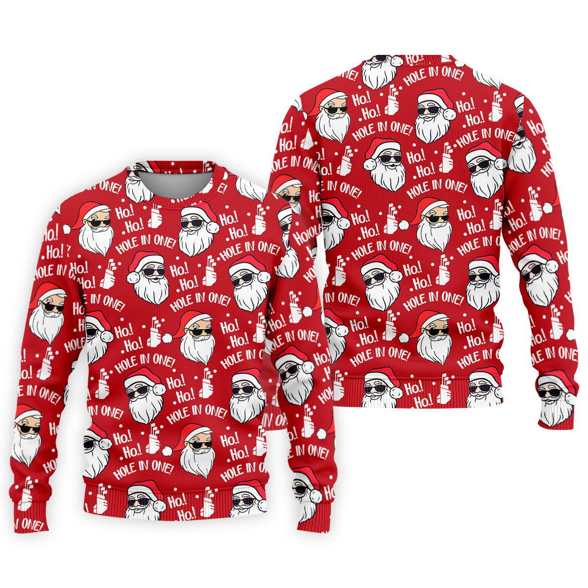Ho Ho Hole In One Funny Santa Red Christmas Golf Tops For Men, Christmas Golf Shirt, Polo Shirtor Men