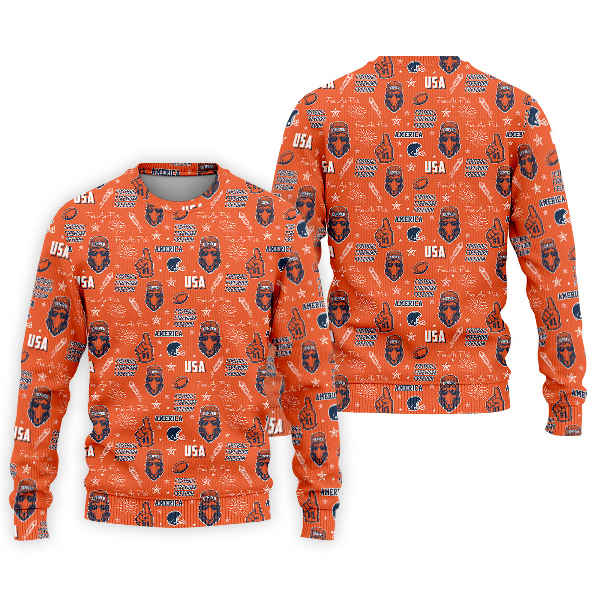 White Horse's Head Orange And Navy Sport Polo, American Football League Gift Ideas For Football Fans