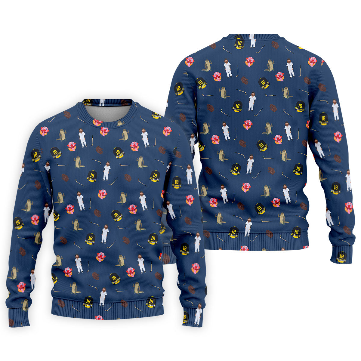 Sport Movie Character Funny Aligator Clown Head Navy Golf Shirt, Men's Funny Golf Shirts, Golf Shirts For Men