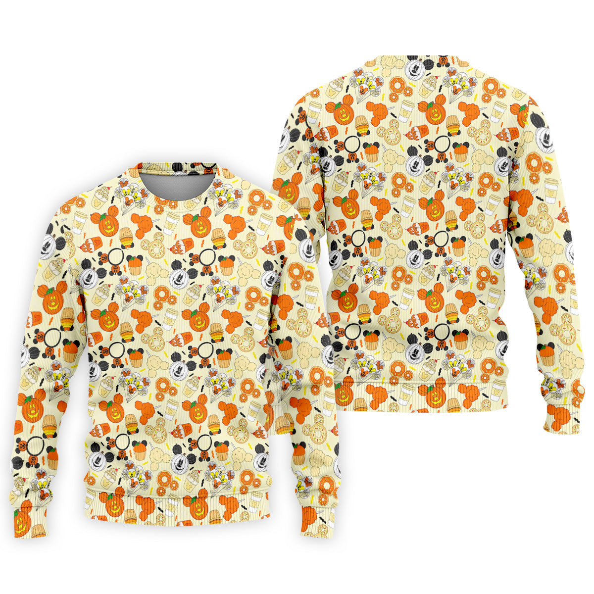 Cute Halloween Mouse Pumpkin Polo ShirtFor Men, Sweet Spooky Golf Tops For Men, Halloween Golf Shirt