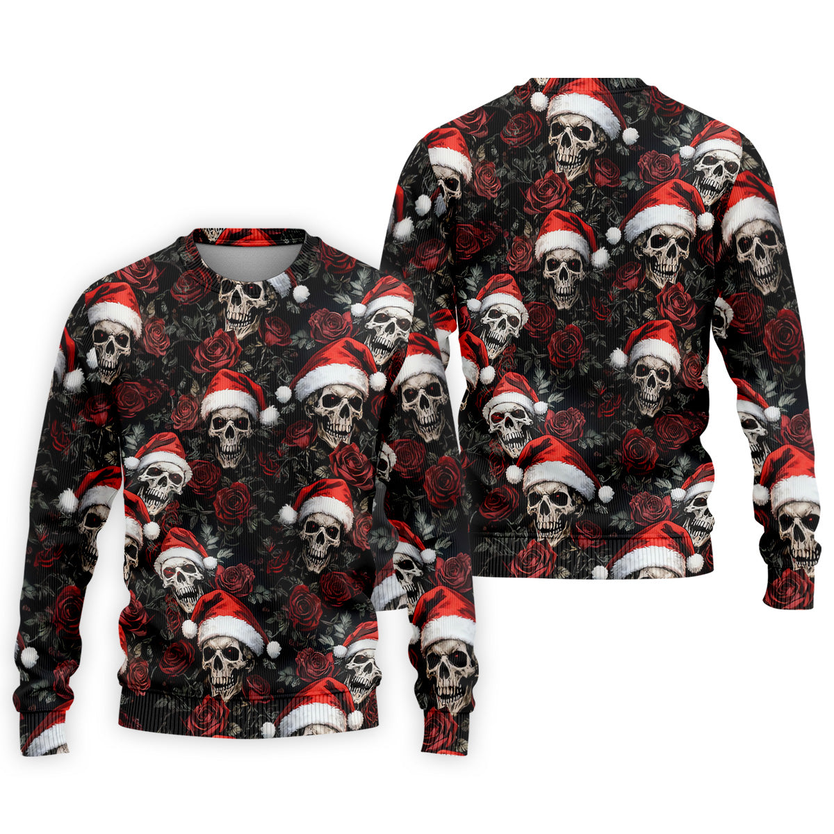 Vintage Skull And Roses Christmas Golf Shirt, Cool Golf Outfit, Polo Shirtor Men, Golf Shirts For Men