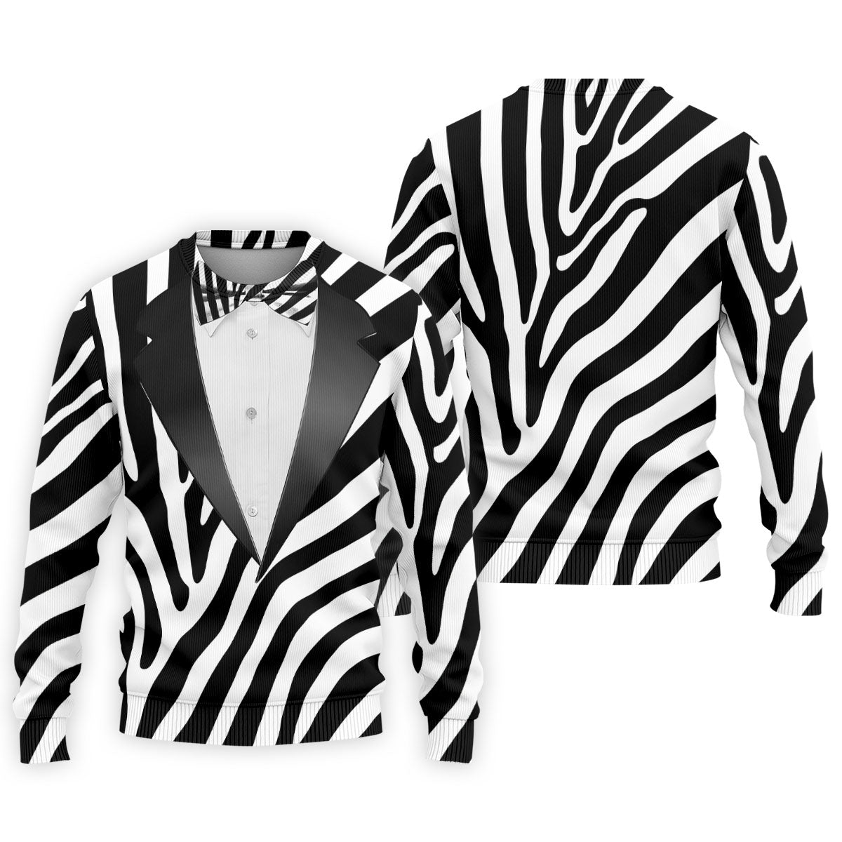 Zebra Pattern Funny Costume Hawaiian Golf Shirt, Polo ShirtFor Men, Golf Shirts For Men