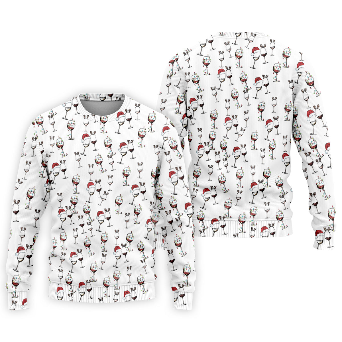 Wine Glass Christmas Lighting Golf Tops For Men, Christmas Golf Shirt, Polo ShirtFor Men