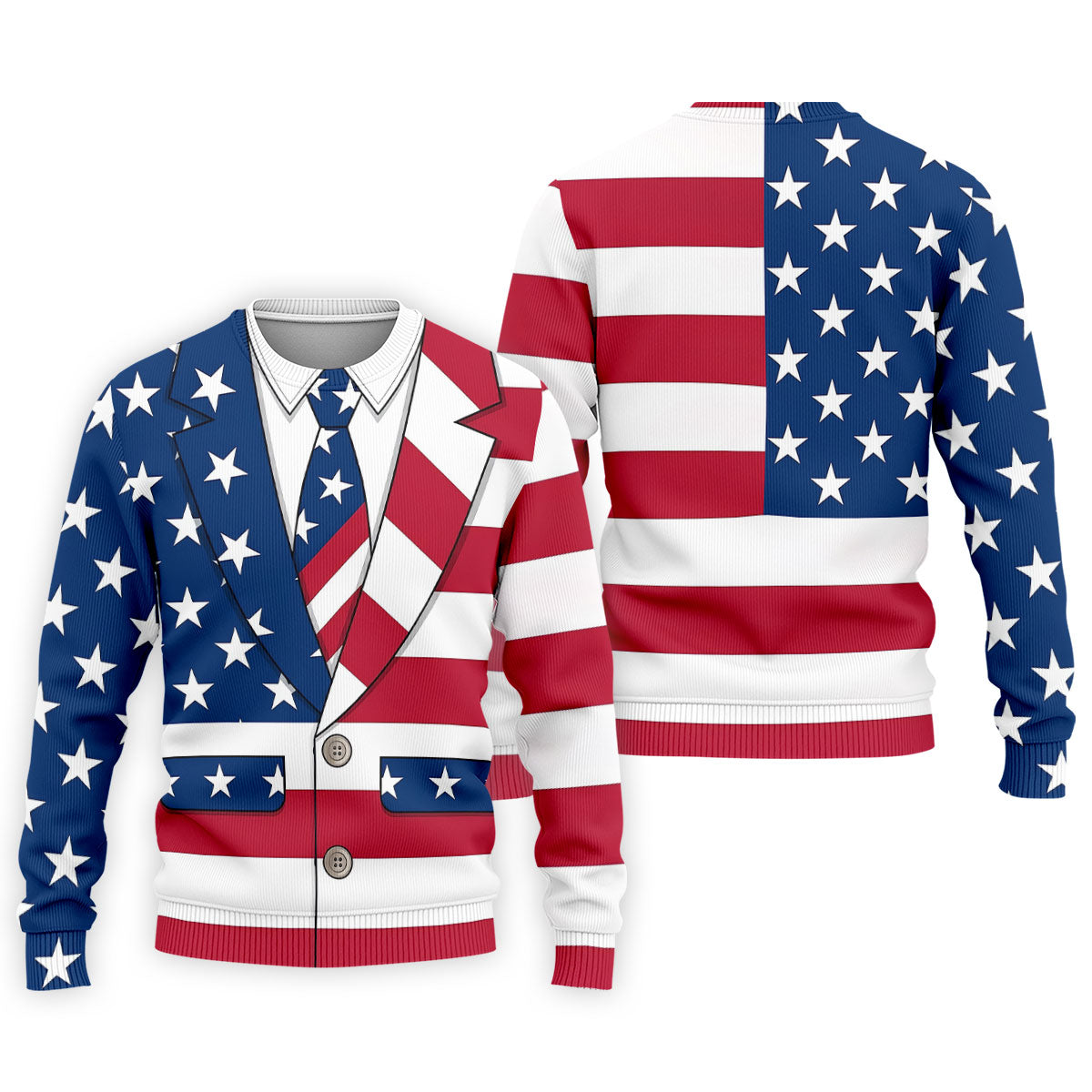 US Flag Tuxedo Costume Patriotic 4th Of July Golf Shirt, 250 Years Polo Shirtor Men