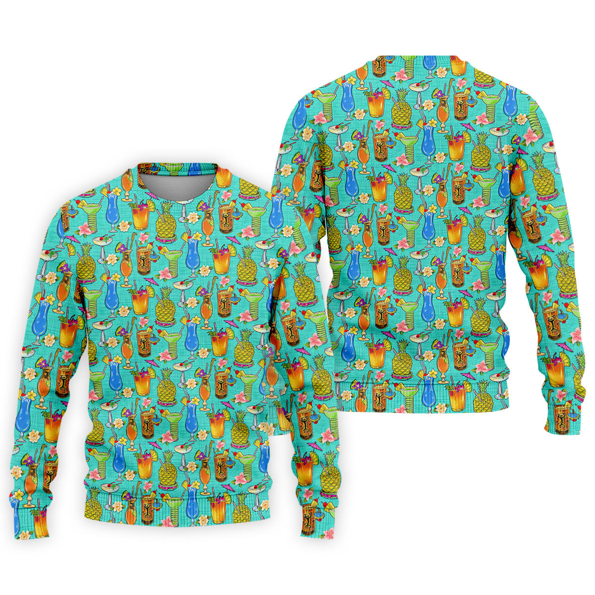 Tropical Cocktail Summer Vibe Retro Golf Shirt, Golf Tops For Men, Polo ShirtFor Men, Golf Shirts For Men
